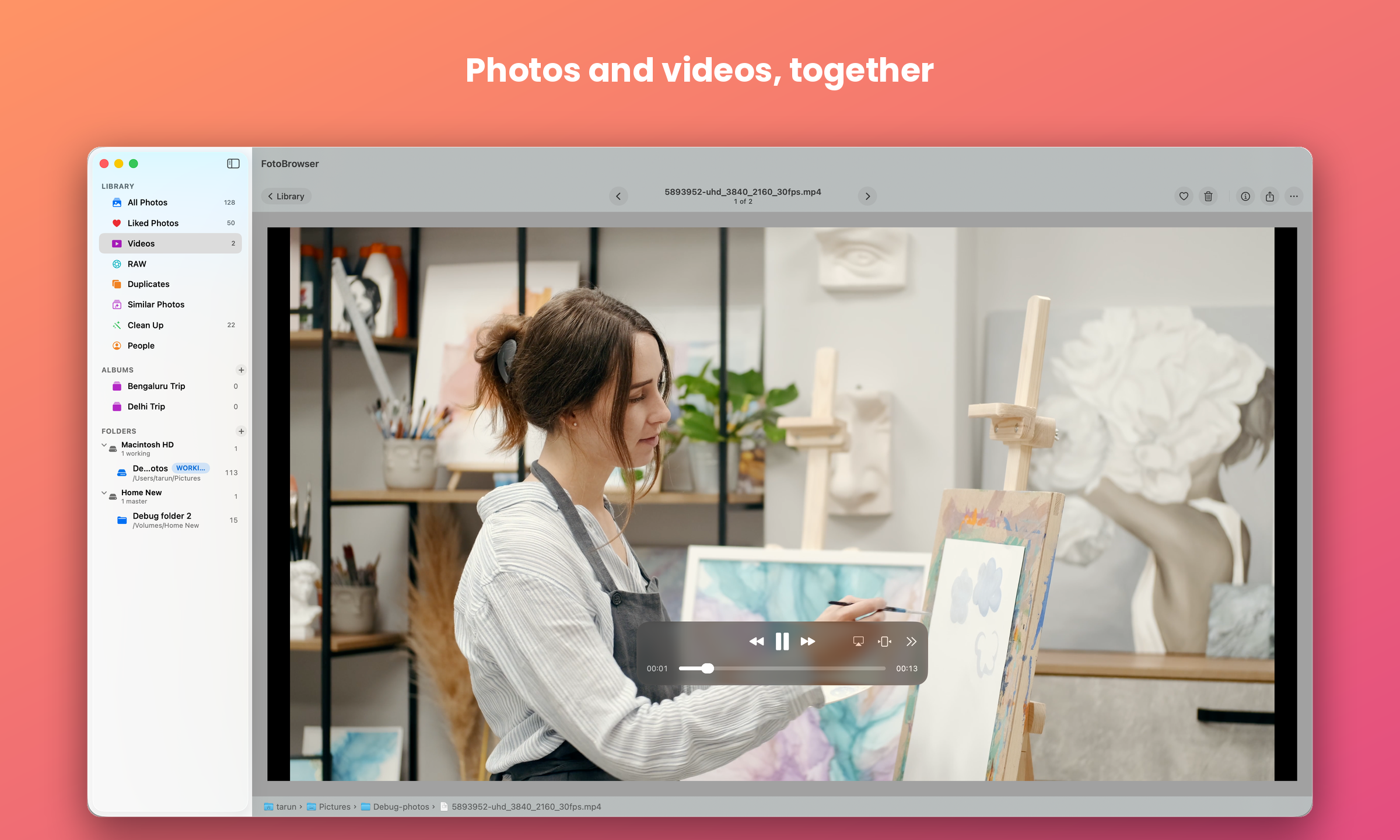 Photos and videos, together